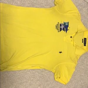 Yellow polo shirt